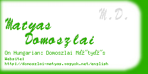 matyas domoszlai business card